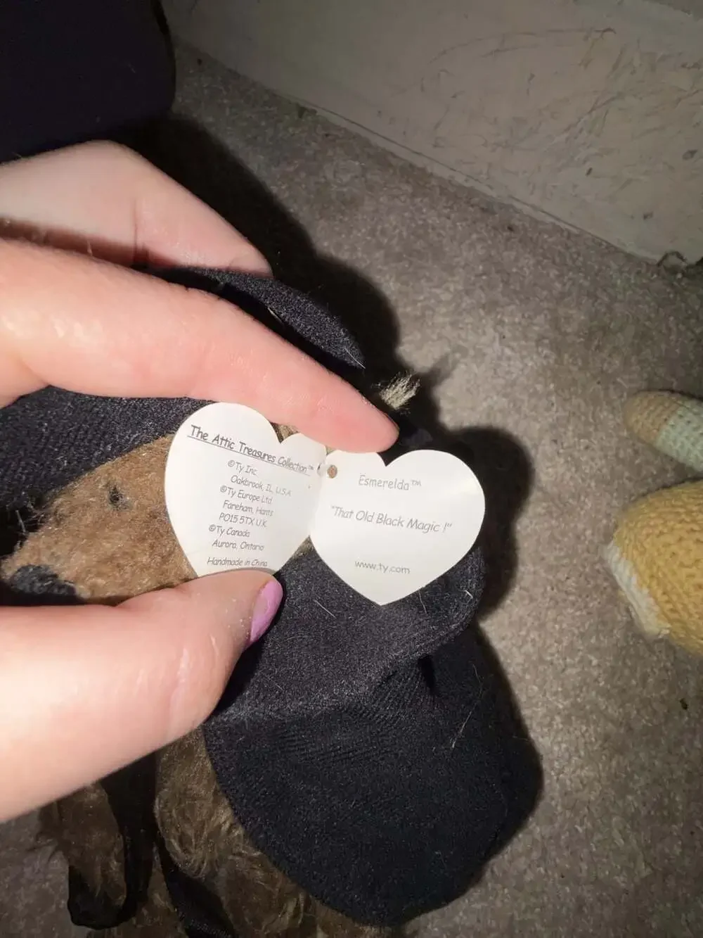 TY Beanie Baby ~ Esmerelda ~ That Old Black Magic Hang Tag Dated 1993